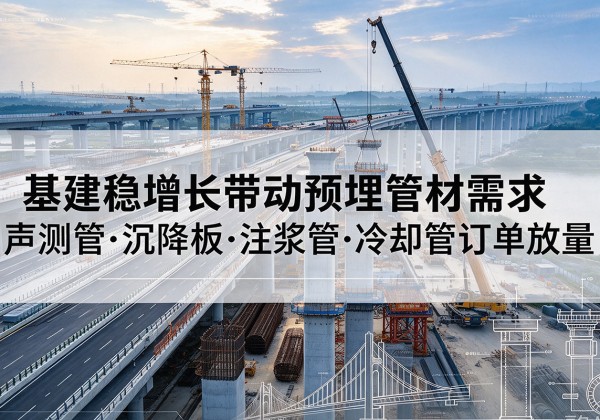 寻乌基建稳增长带动预埋监测管材需求，声测管、沉降板、注浆管订单持续放量