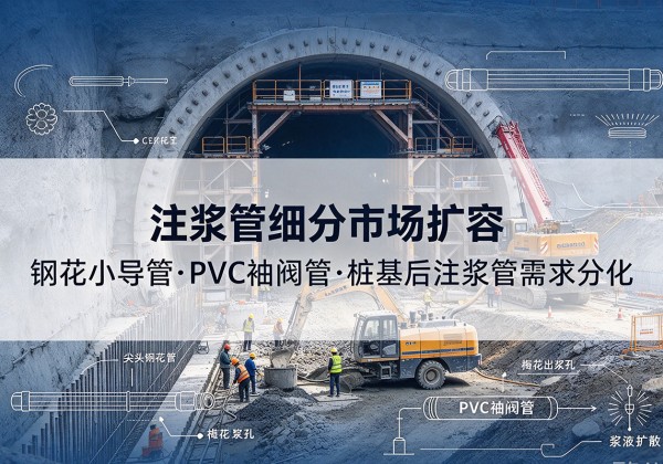 寻乌注浆管细分市场扩容，隧道钢花小导管、PVC 袖阀管、桩基后注浆管需求分化